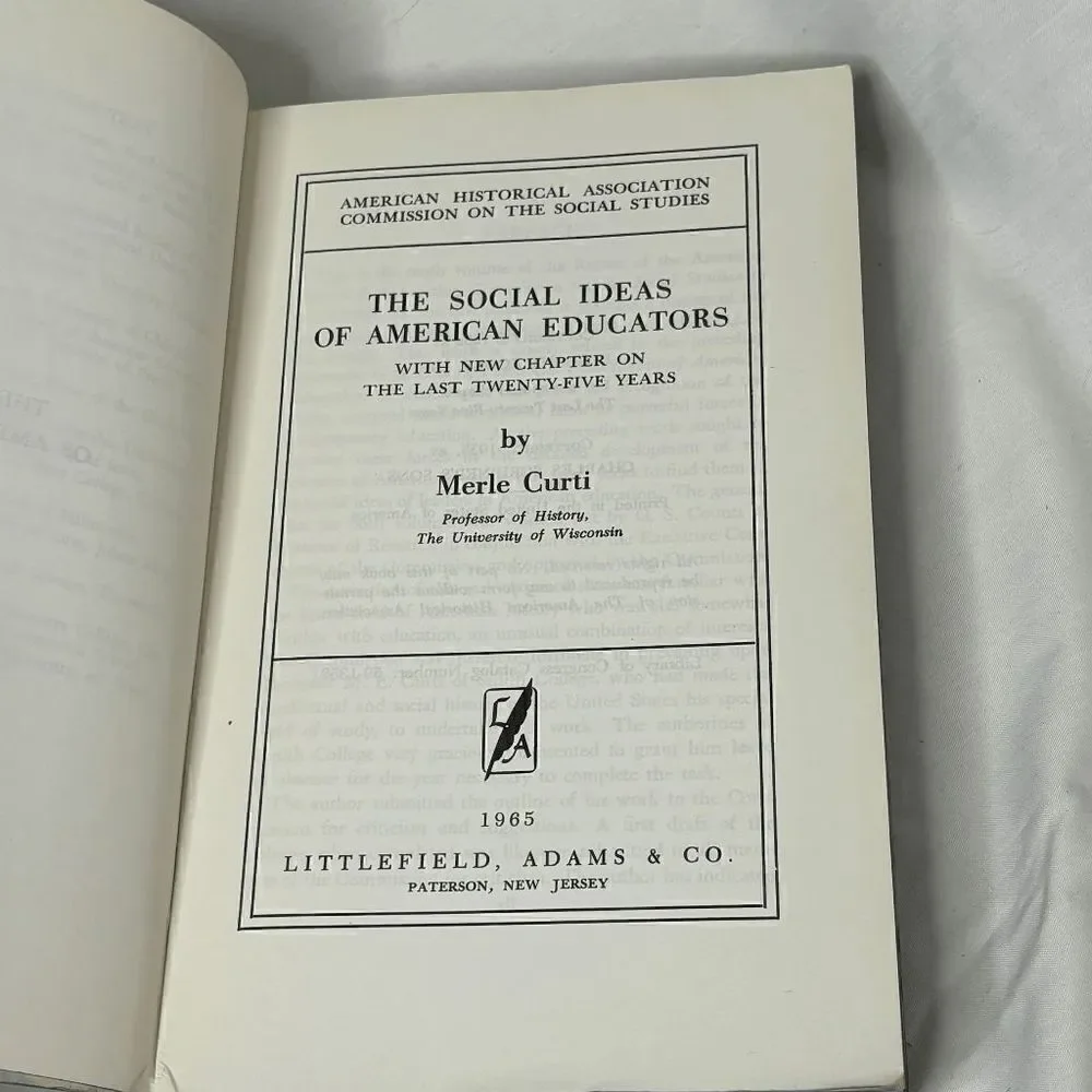 The‎ Social Ideas of American Educators by Merle Curti 1959 Edition